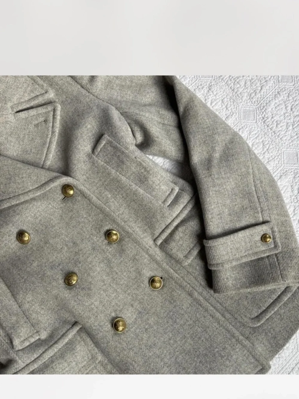J.Crew Women's Majesty Peacoat in grey wool coat - Picture 5 of 6